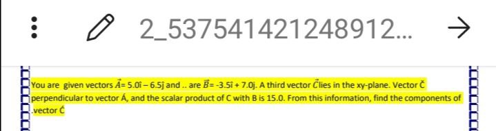 Answered You Are Given Vectors A 5 0f 6 5j Bartleby