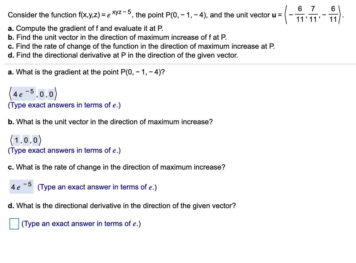 Answered 6 7 6 Consider The Function F X Y Z Bartleby