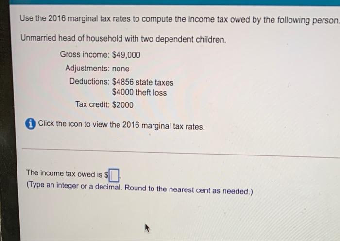 tax table for 2016 married couple