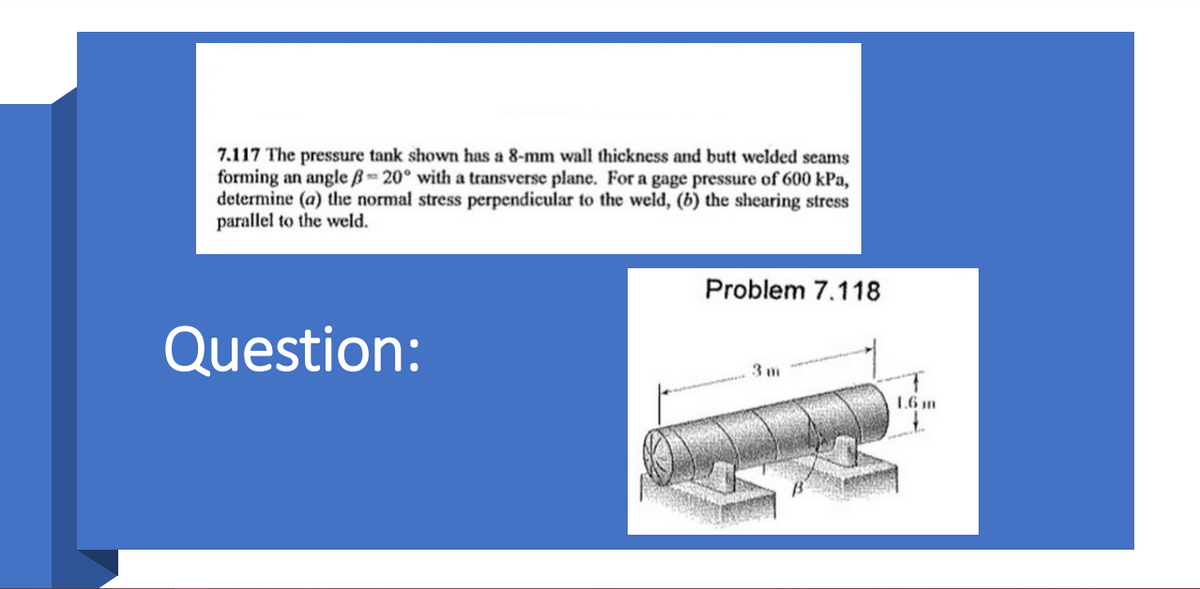 Answered 7 117 The Pressure Tank Shown Has A Bartleby