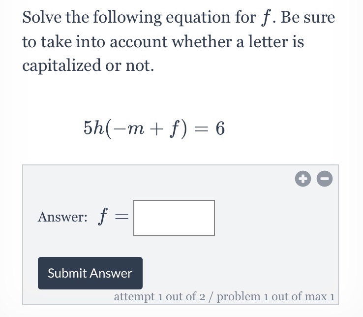 answered-solve-the-following-equation-for-f-be-bartleby