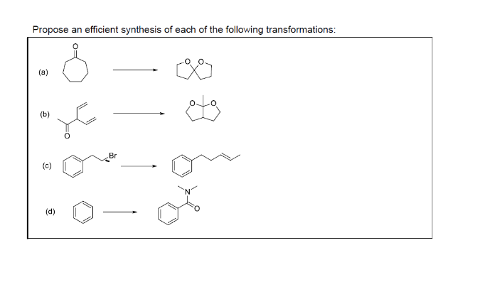 Answered: Propose An Efficient Synthesis Of Each… | Bartleby