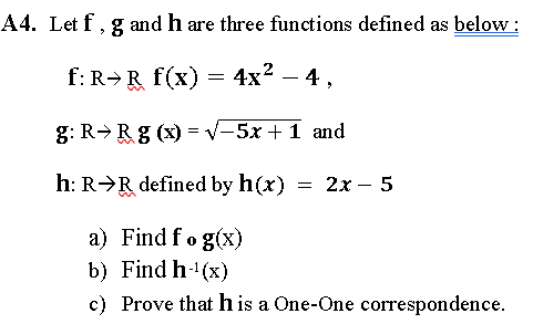 Answered Let F G And H Are Three Functions Bartleby