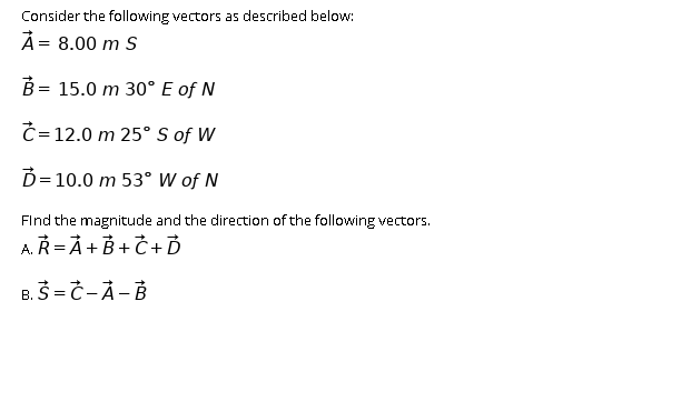 Answered Consider The Following Vectors As Bartleby