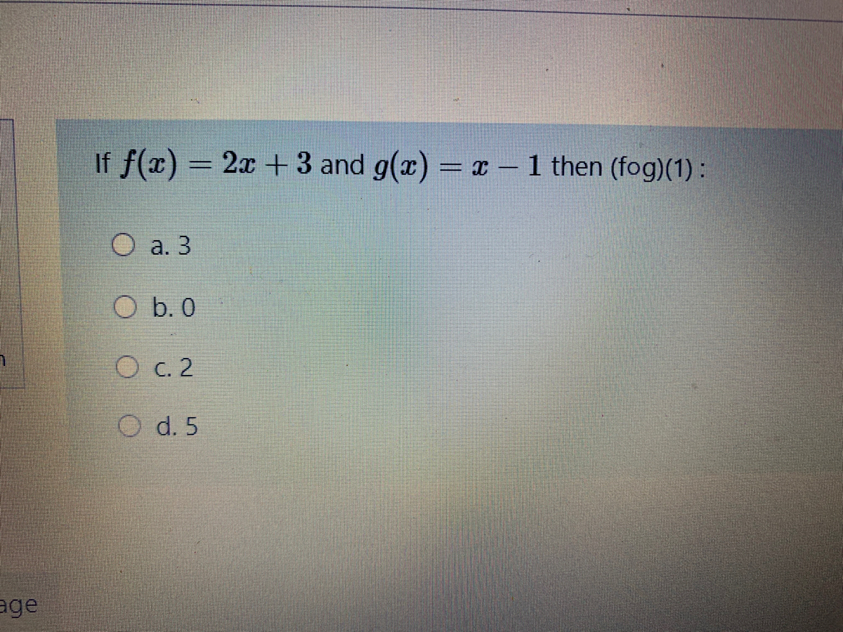 Answered If F X 2x 3 And G X X 1 Then Bartleby