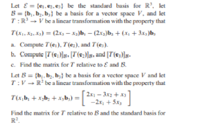 Answered Let E Te E E Be The Standard Basis Bartleby