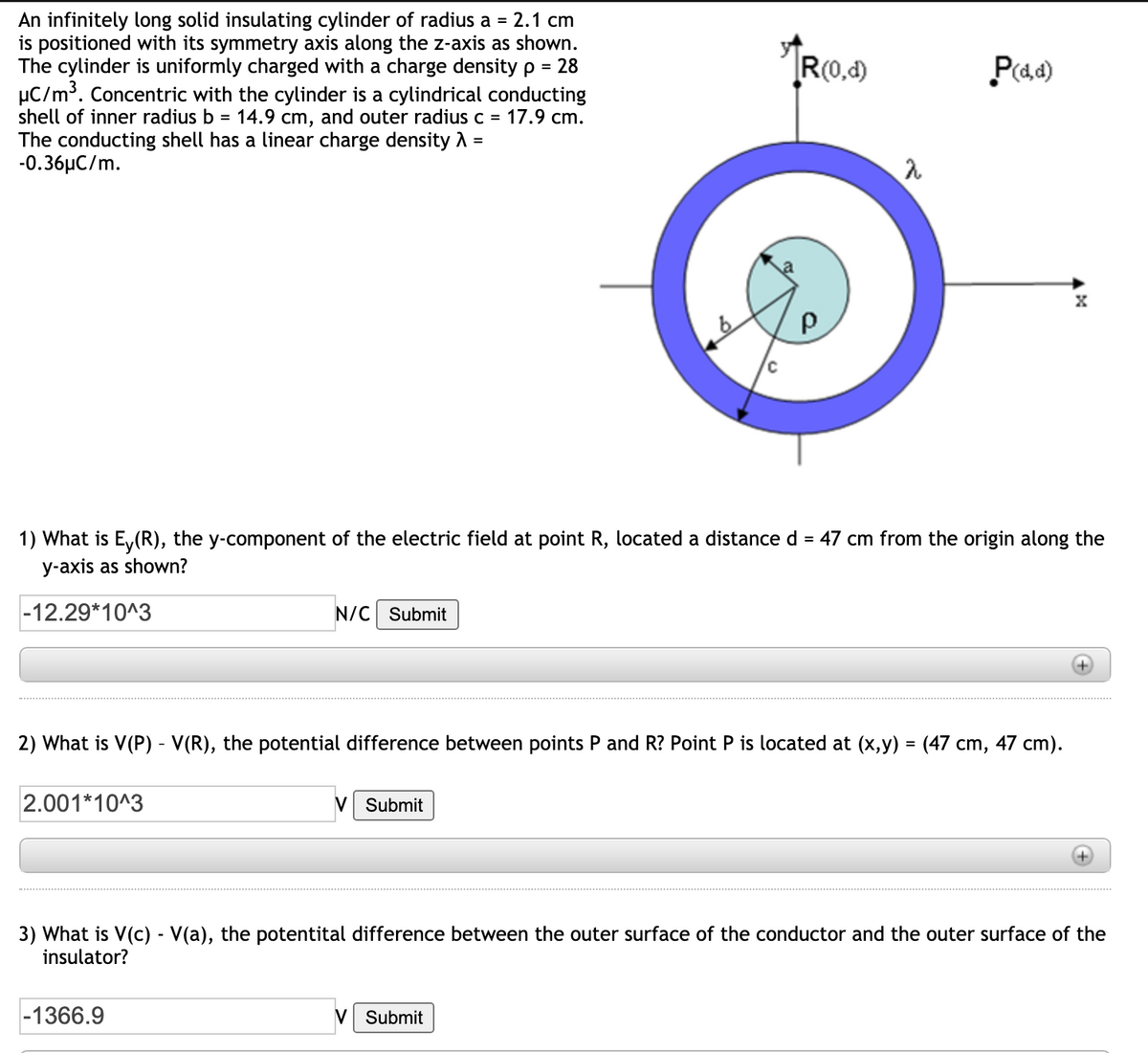 Answered An Infinitely Long Solid Insulating Bartleby