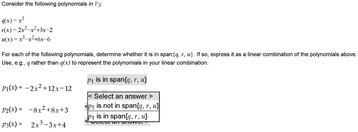 Answered Consider The Following Polynomials In Bartleby