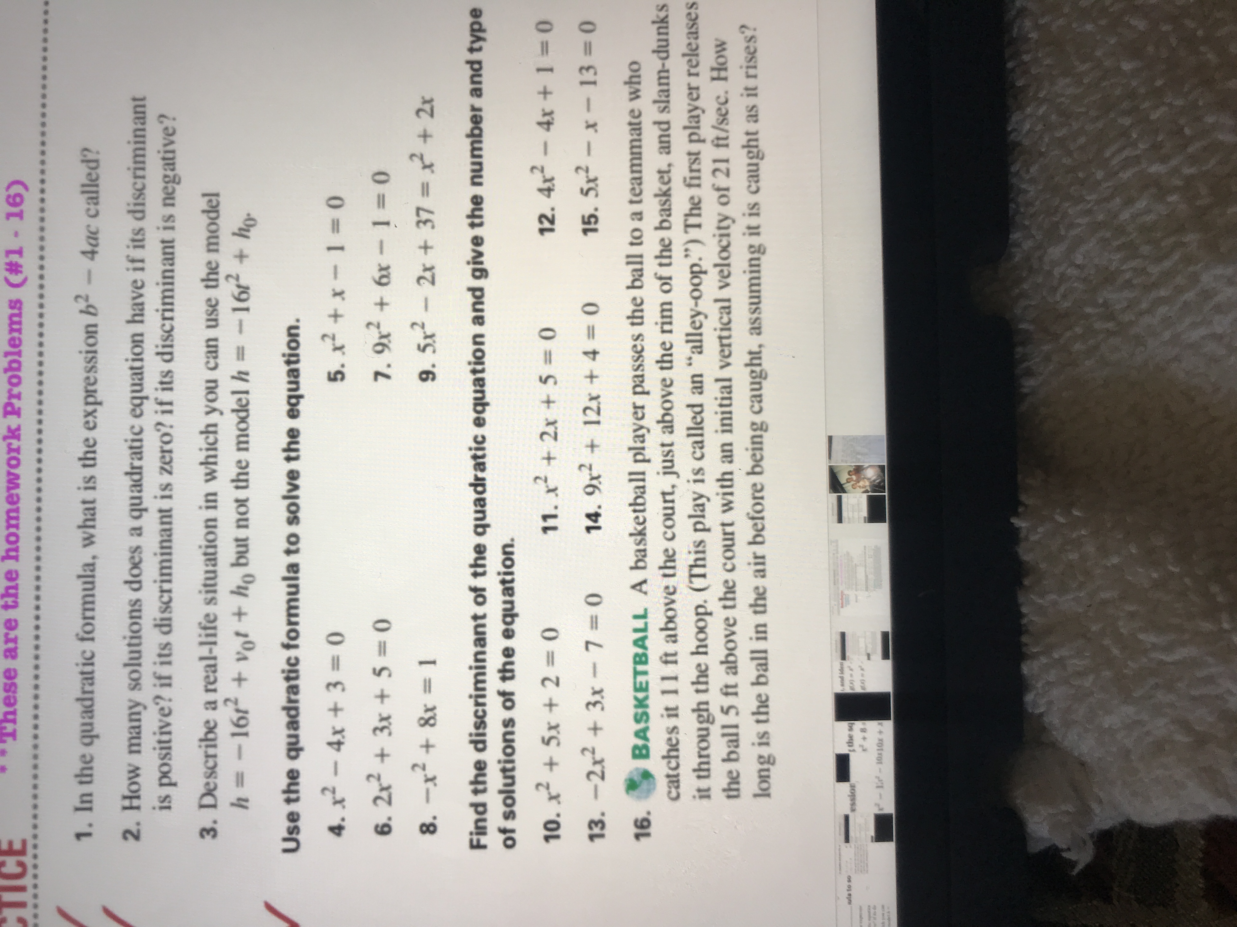 Answered Find The Discriminant Of The Quadratic Bartleby