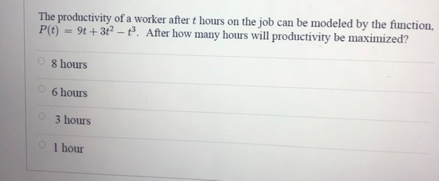Answered The Productivity Of A Worker After T Bartleby