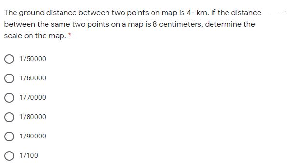 Map Distance And Ground Distance Answered: The Ground Distance Between Two Points… | Bartleby