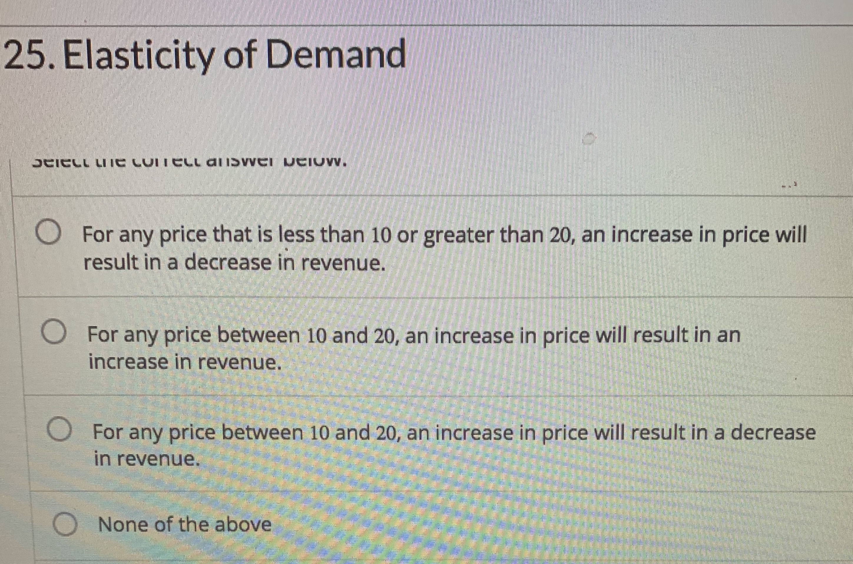 Price Elasticity of Demand 25 Marks