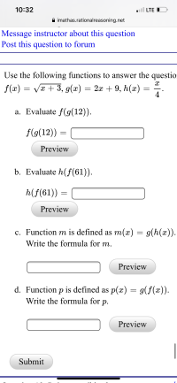 Answered Use The Following Functions To Answer Bartleby