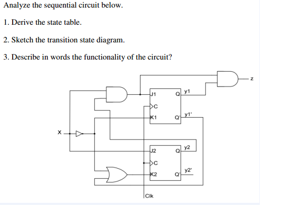 Answered: Analyze the sequential circuit below.… | bartleby