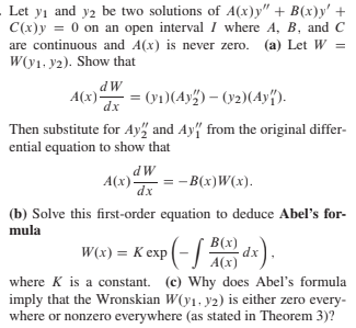 Answered Let Yi And Y2 Be Two Solutions Of Bartleby