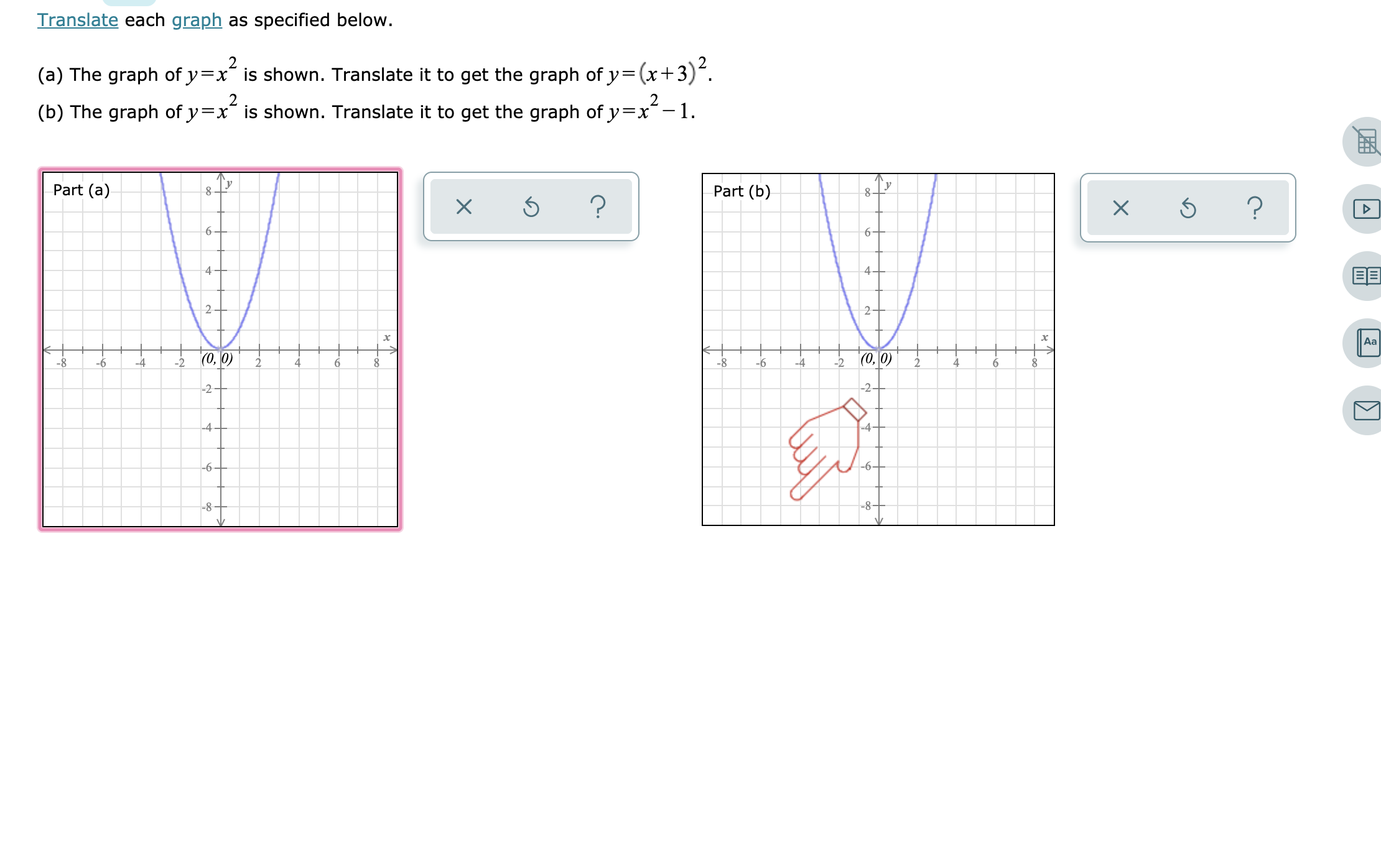 Answered Translate Each Graph As Specified Bartleby