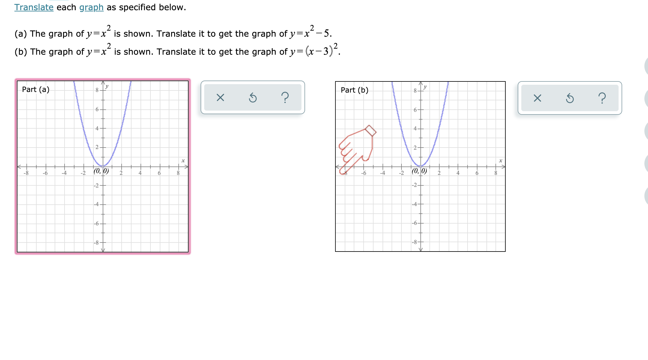 Answered Translate Each Graph As Specified Below Bartleby