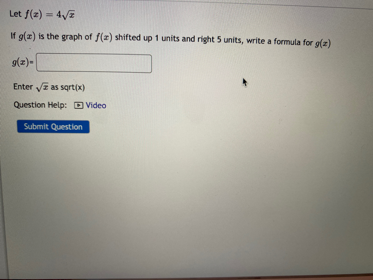 Answered Let F X 4 3d If G X Is The Graph Bartleby