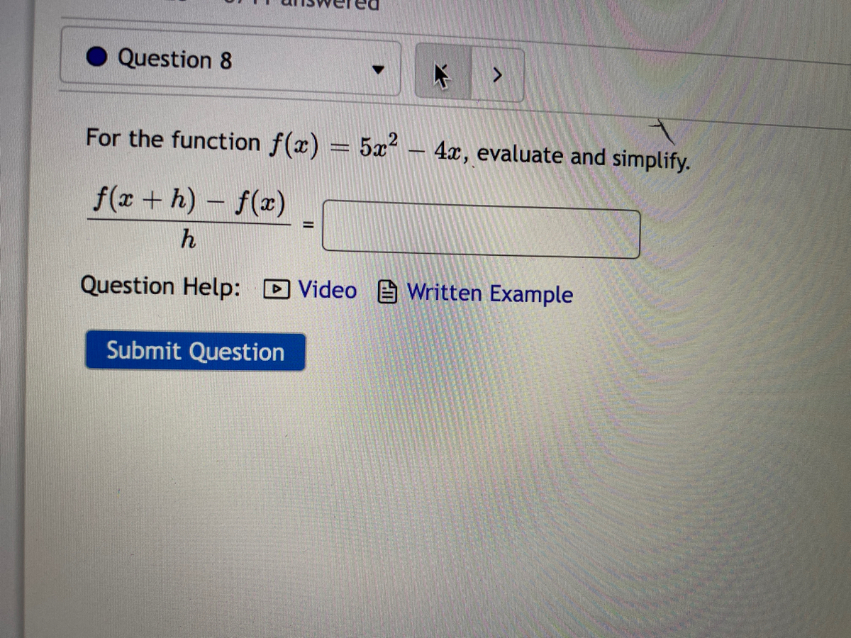 Answered For The Function F X 5x 4x Bartleby