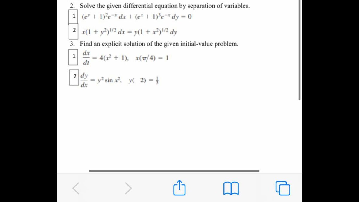Answered 2 Solve The Given Differential Bartleby