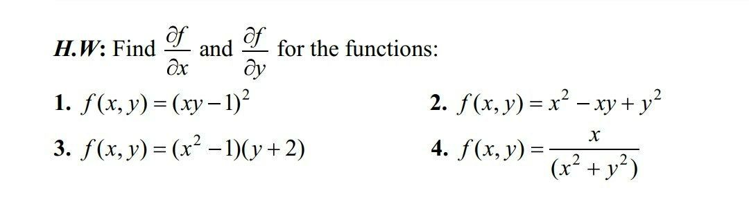 Answered Of Of H W Find And For The Functions Bartleby