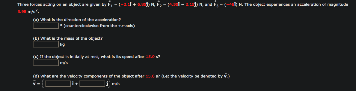 Answered Three Forces Acting On An Object Are Bartleby