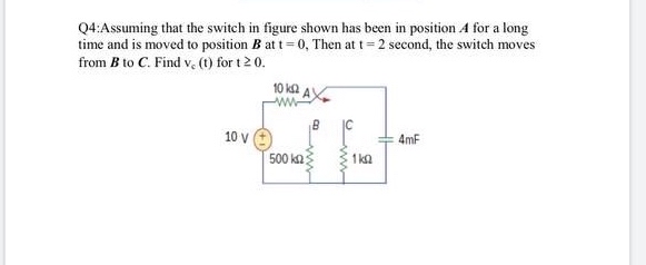 Answered Q4 Assuming That The Switch In Figure Bartleby
