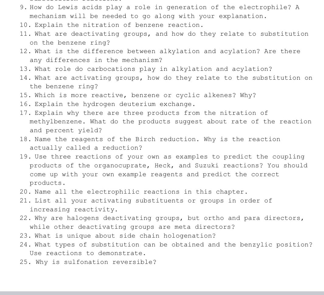 Answered: 14. What are activating groups, how do… | bartleby