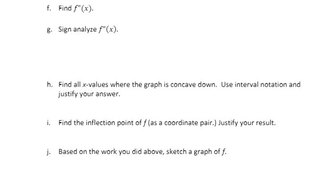 Answered 8 Sign Analyze F X H Find All Bartleby