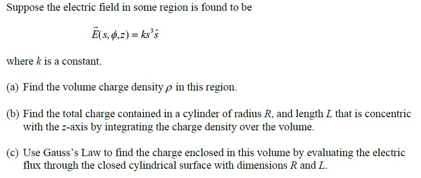 Answered Suppose The Electric Field In Some Bartleby