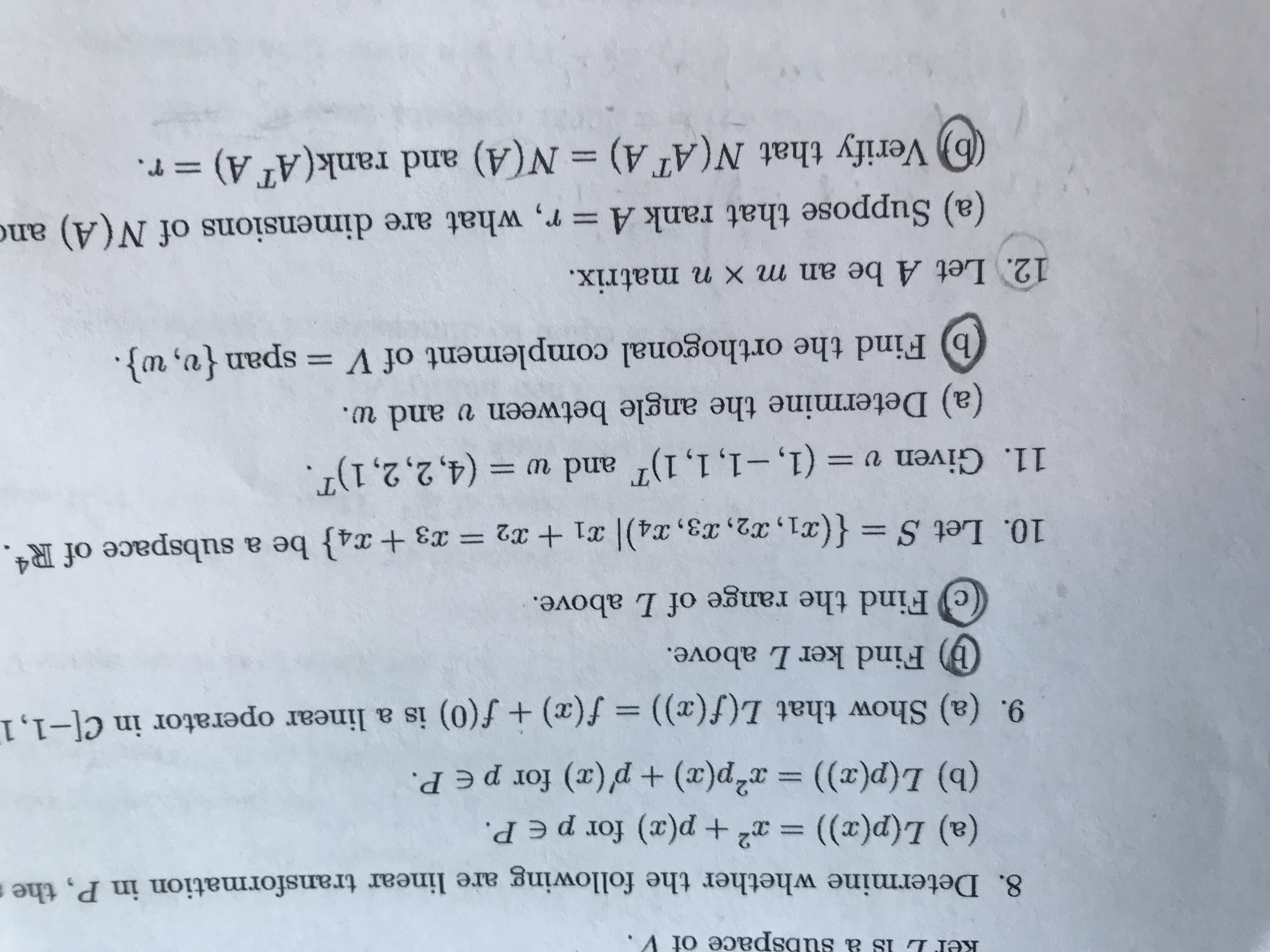 Answered Ubspace Of V 8 Determine Whether The Bartleby