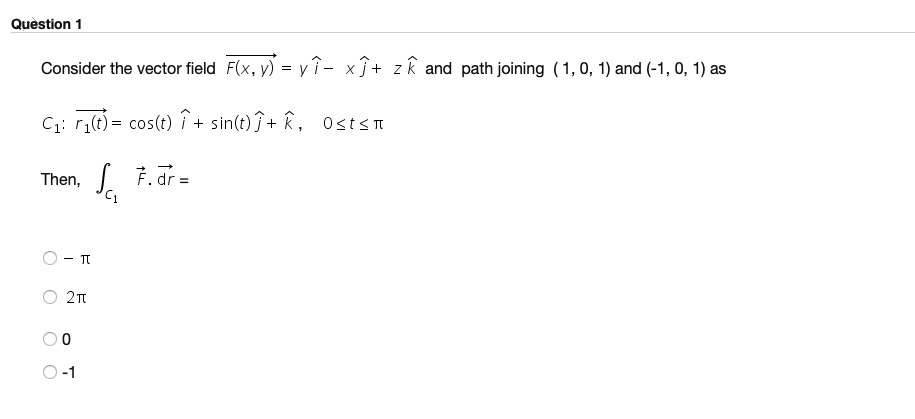 Answered Consider The Vector Field F X Y Yi Bartleby