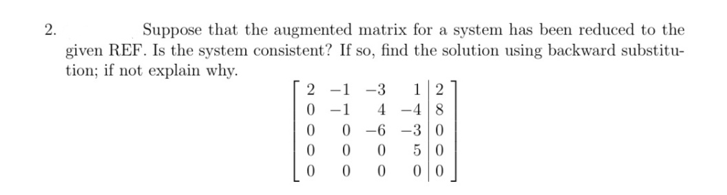 augmented matrix