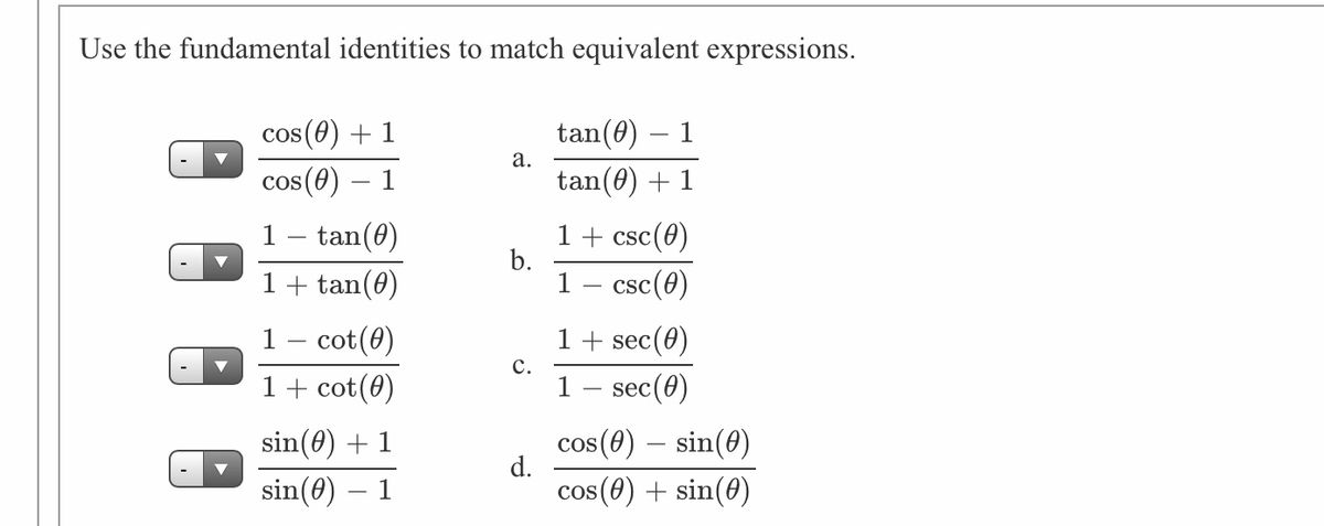 answered-use-the-fundamental-identities-to-match-bartleby