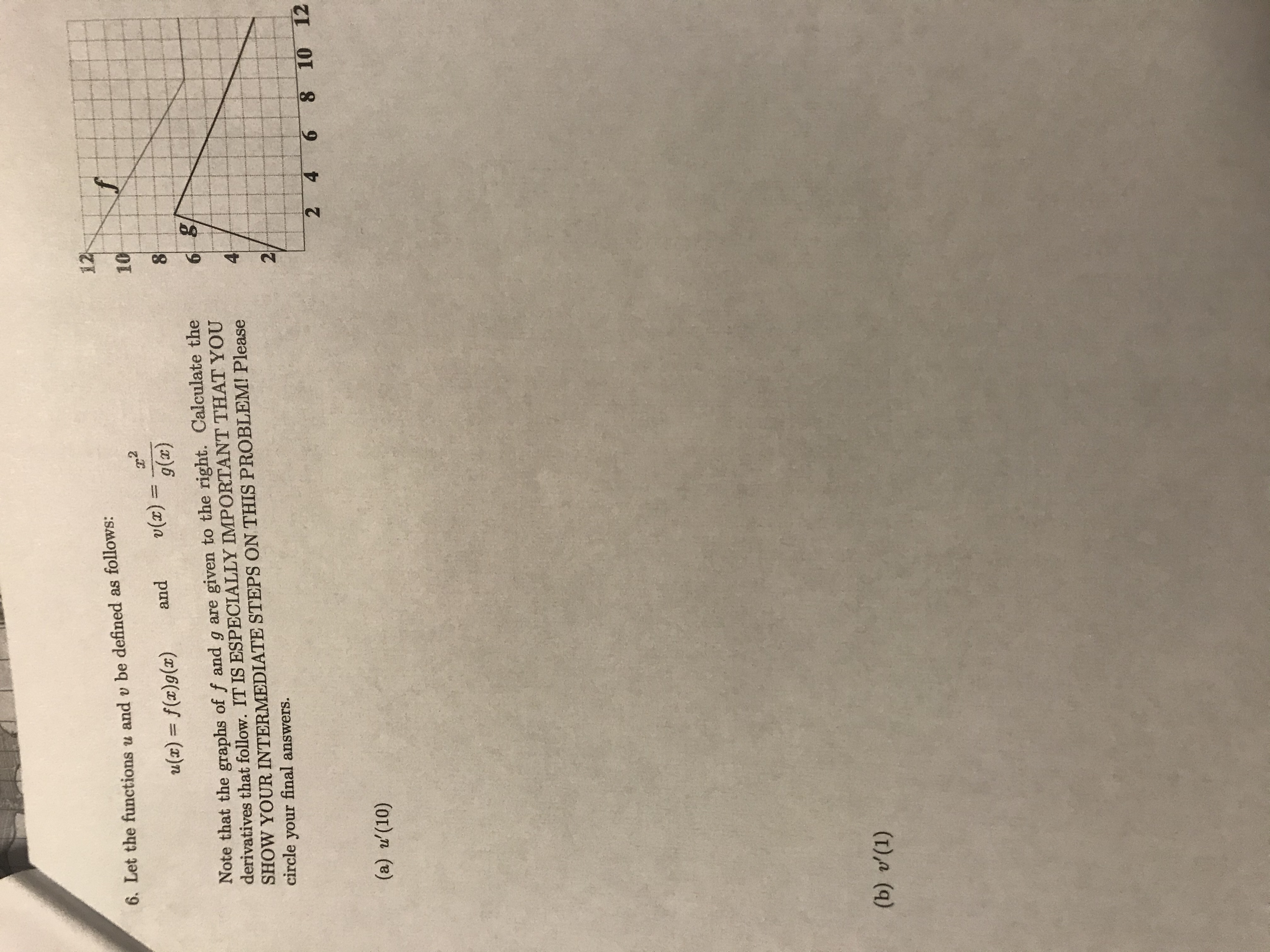 Answered 12 6 Let The Functions U And V Be Bartleby