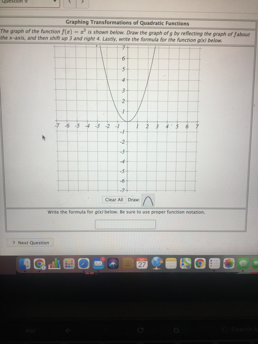 Answered Graphing Transformations Of Quadratic Bartleby