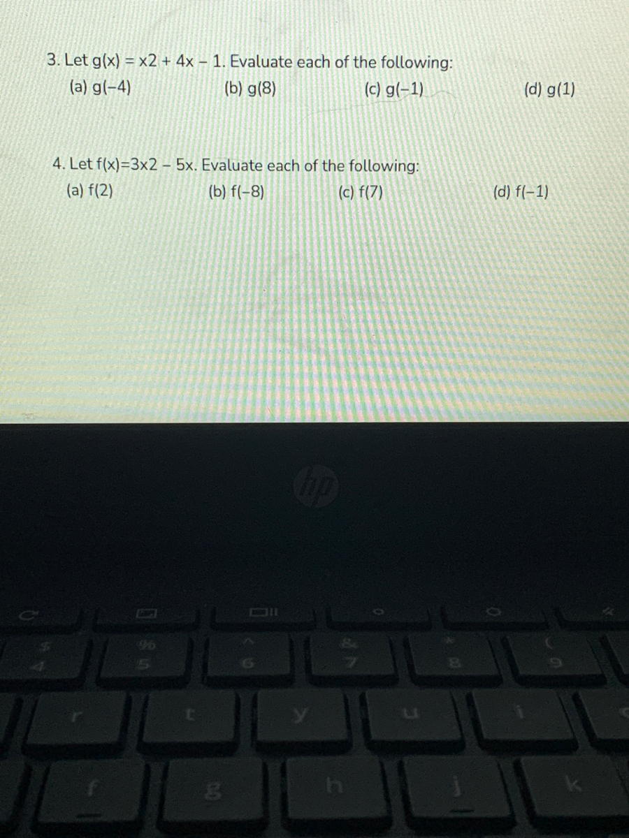 Answered 3 Let G X X2 4x 1 Evaluate Bartleby