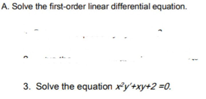 Answered Solve The Equation Xy Xy 2 0 Bartleby