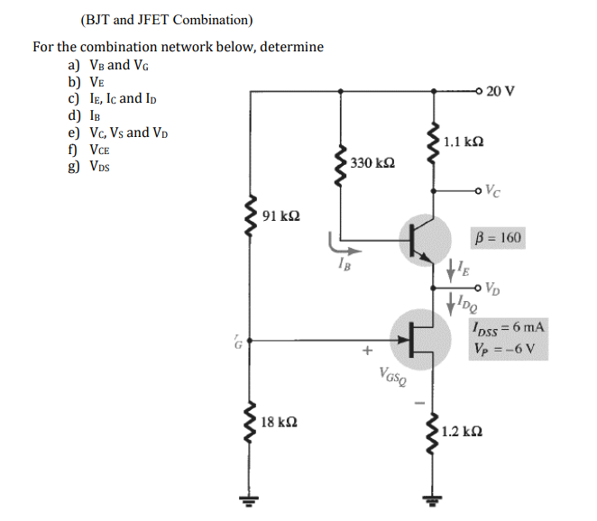 Answered Bjt And Jfet Combination For The Bartleby