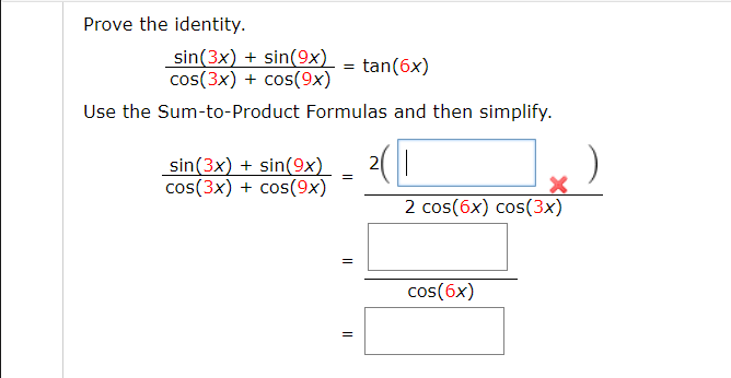 Answered: Prove The Identity. Sin(3x) Cos(3x) +… 