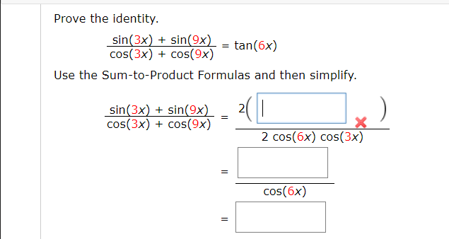 Answered: Prove the identity. sin(3x) + sin(9x)_… | bartleby