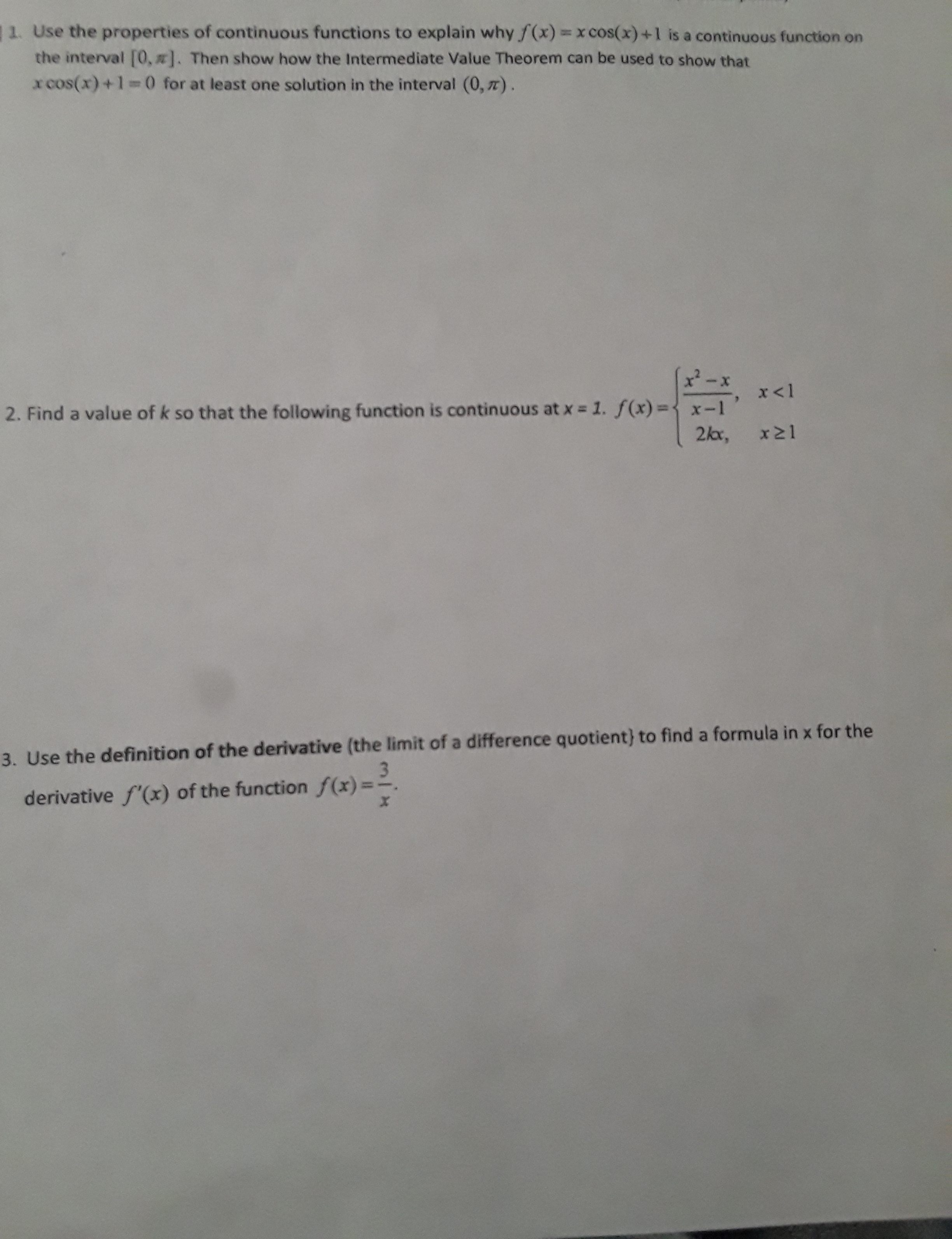 Answered F X X Cos X 1 X Cos X 1 Bartleby