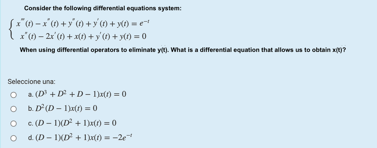 Answered Consider The Following Differential Bartleby