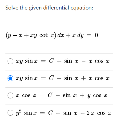 Answered Solve The Given Differential Equation Bartleby