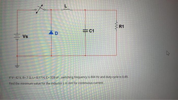 Answered R1 C1 Vs If V 42 V R 70 L 0 17 H Bartleby