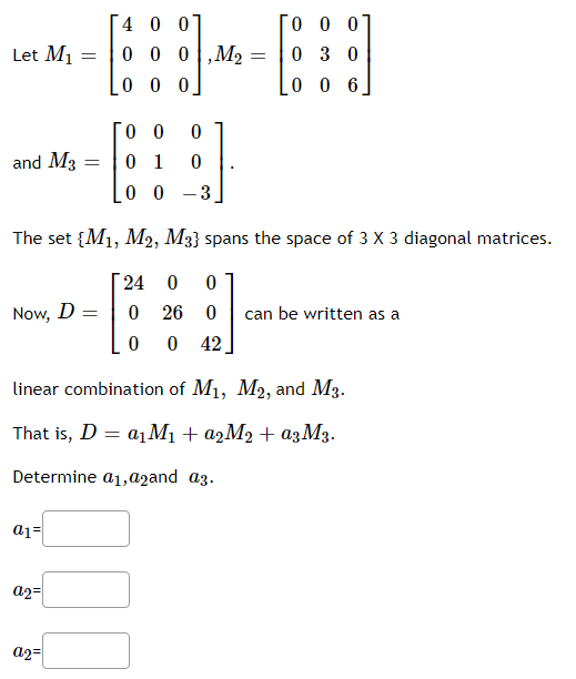 Answered 4 0 0 0 0 0 3 0 0 0 6 Let M1 „m2 0 0 0… Bartleby