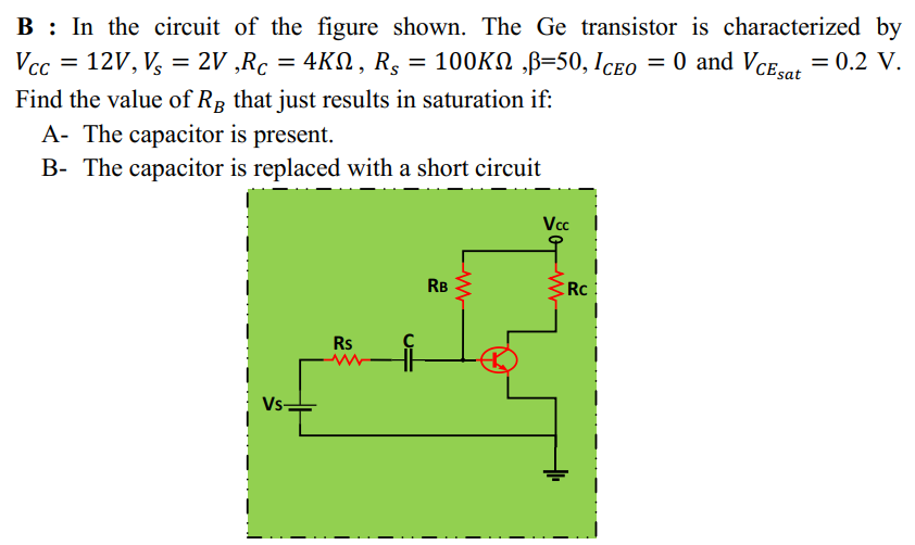 Answered B In The Circuit Of The Figure Shown Bartleby