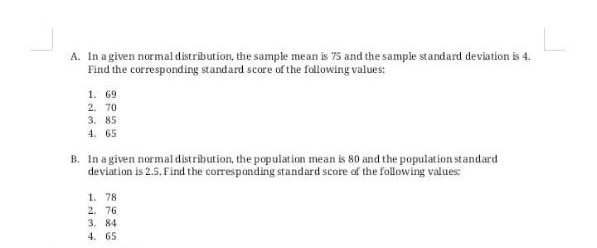 Answered A In A Given Normal Distribution The Bartleby