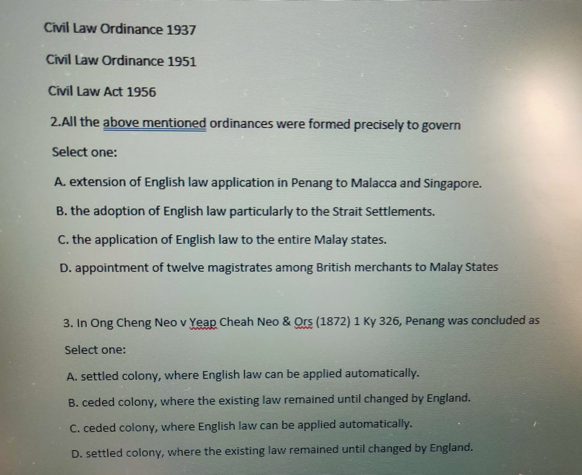 Answered Civil Law Ordinance 1937 Civil Law Bartleby