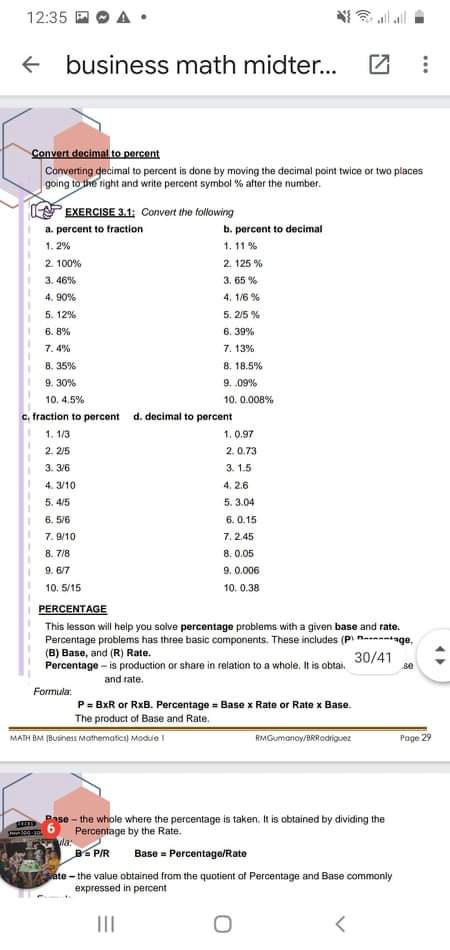 Answered: Convert decimal to percent Converting… | bartleby